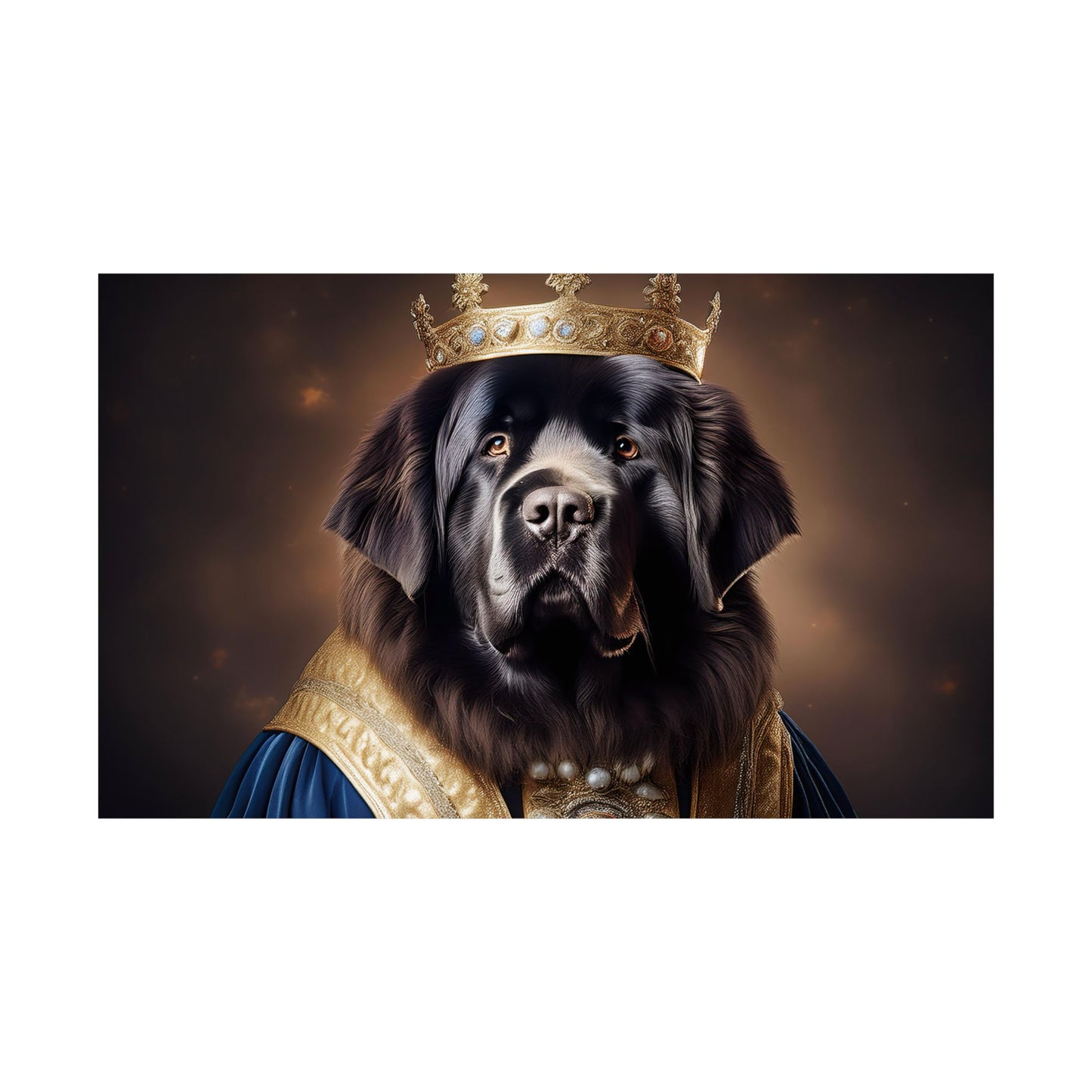 Newfoundland Renaissance Pet Portrait Print,  Art Print, Wall Decor Gift, Animal Lover Home Decor, Dog Wall Art, wall art, wall print