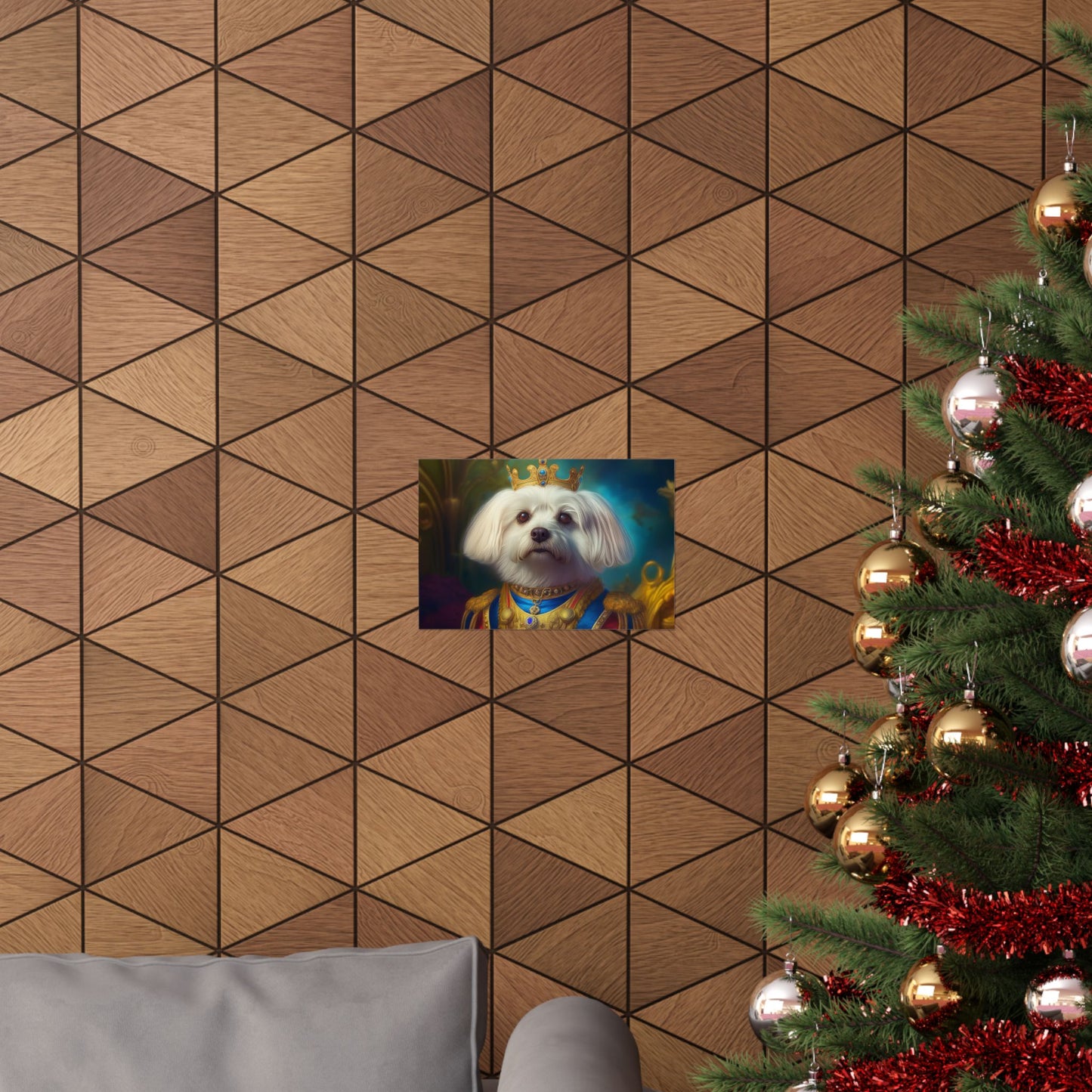 Maltese Renaissance Dog Portrait Wall Print | Art Print | Wall Decor | Dog Wall Art
