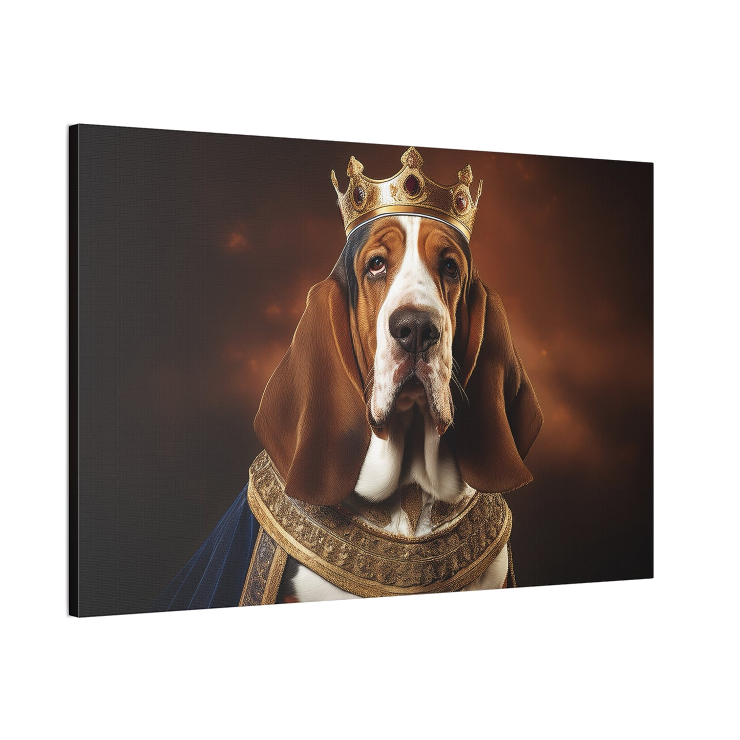 Basset Hound Renaissance Pet Portrait on Canvas | Wall art | wall print | Dog Art