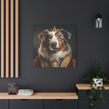 Australian Shepherd Pet Portrait Renaissance - Canvas, wall art, wall print, dog art, dog print