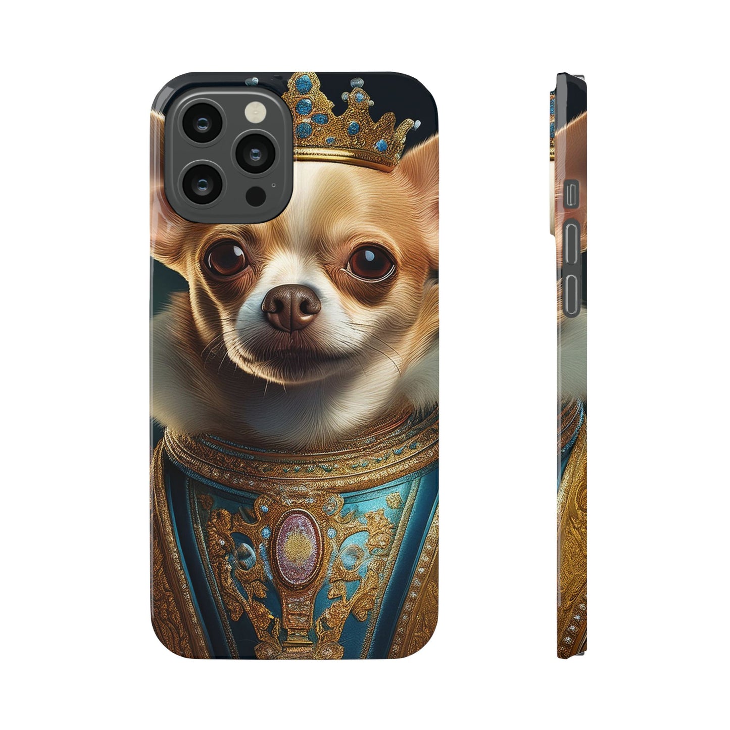 Chihuahua Renassaince Dog Portrait Slim Phone Case