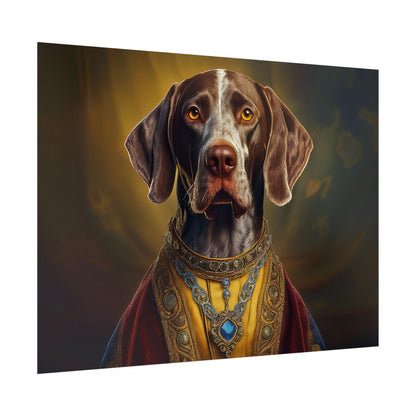 German Shorthaired Pointer Dog Renaissance Pet Portrait, Art Print, Animal Lover gift, Dog Wall Art, wall prints, wall art
