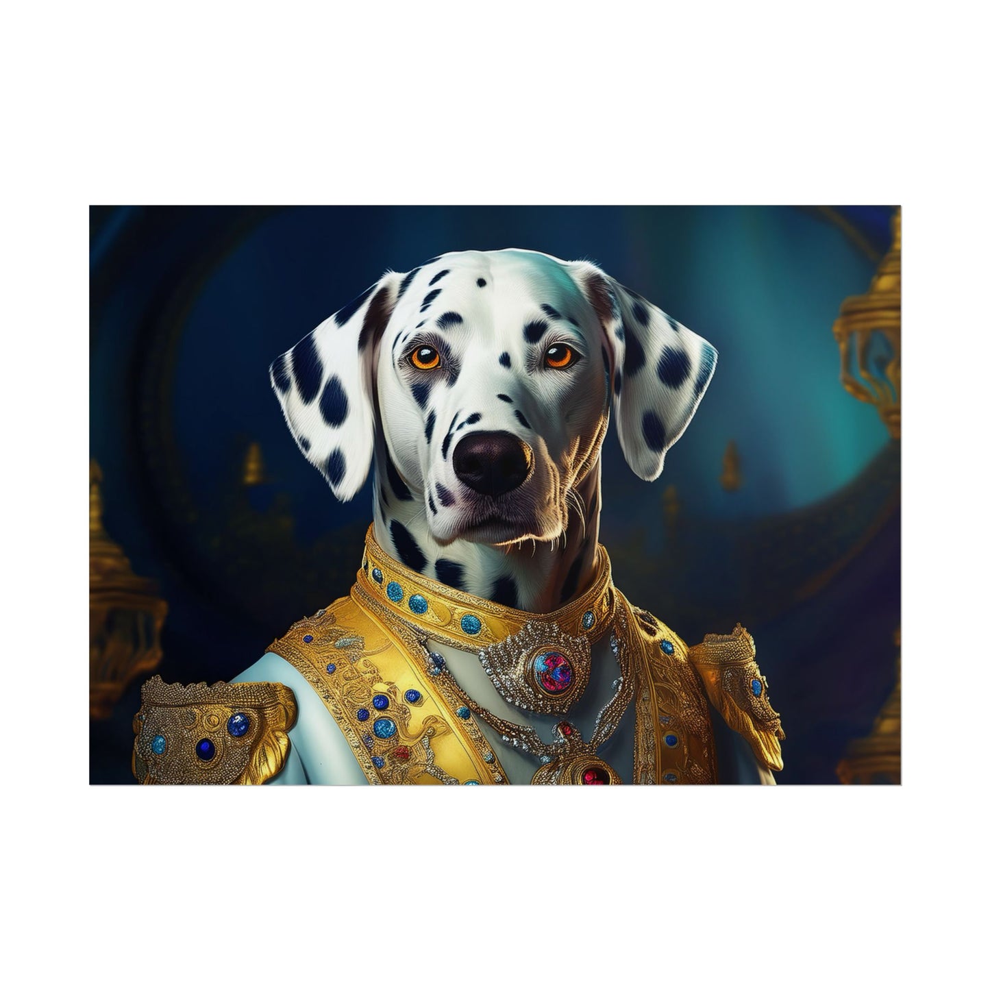 Dalmation Dog Renaissance Pet Portrait Wall Print | Art Print | Wall Art | Dog Art