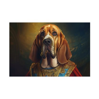 Bloodhound Renaissance Dog Portrait Art Print, Wall Decor Gift, Animal Lover Home Decor, Dog Wall Art