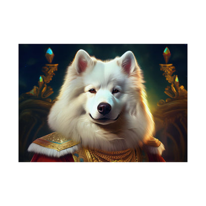 Samoyed Renaissance Pet Portrait Print, Dog Lover Wall Art, wall art, wall print
