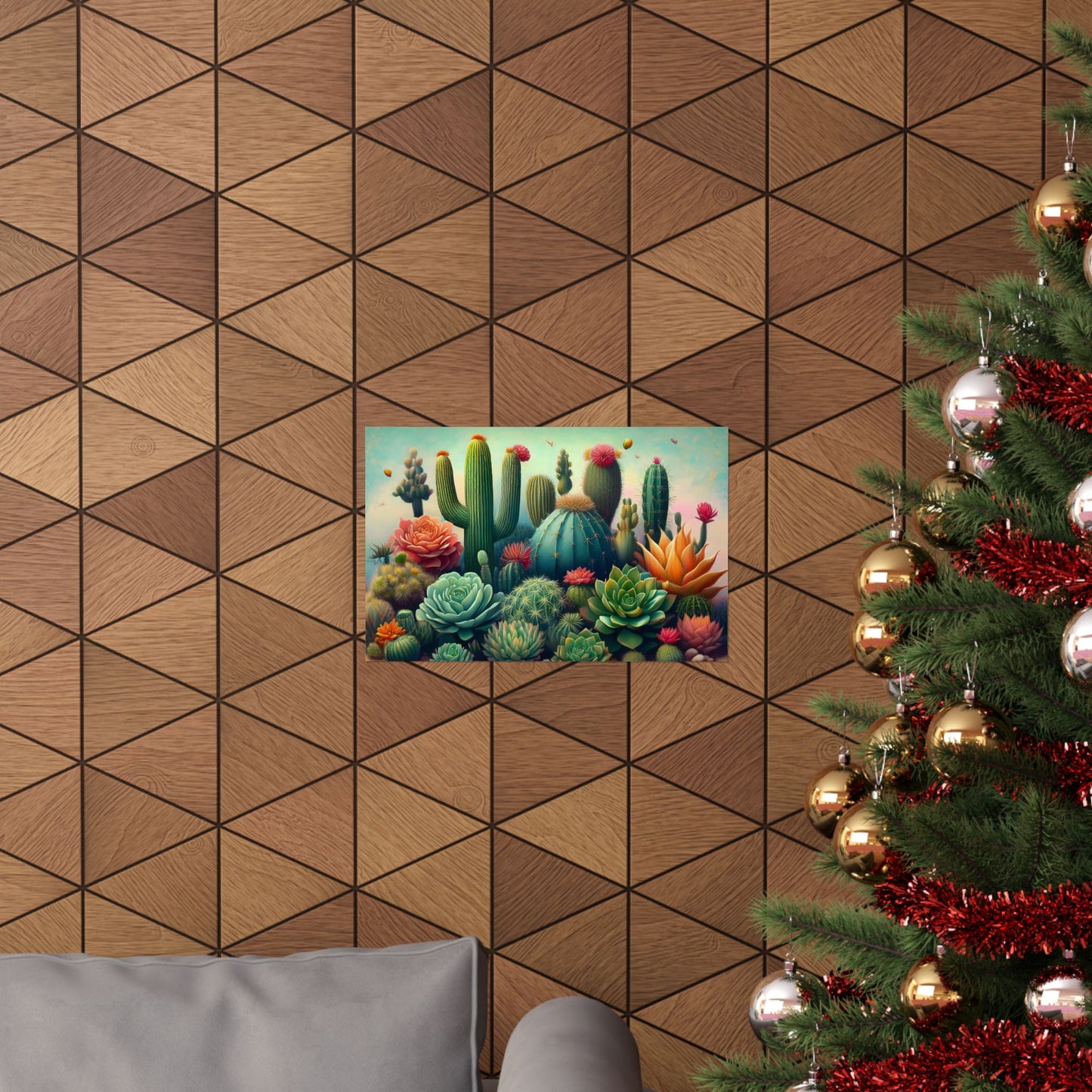Abstract Cacti and Succulent Desert Garden Color Print | Wall Art | Wall Print