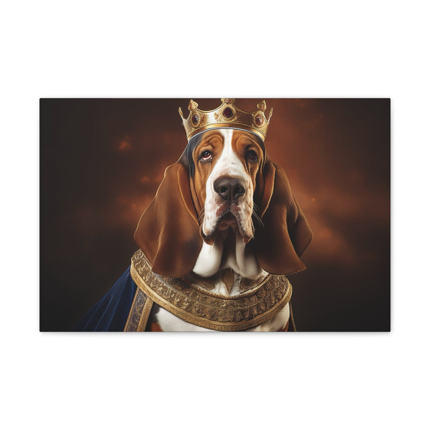 Basset Hound Renaissance Pet Portrait on Canvas | Wall art | wall print | Dog Art
