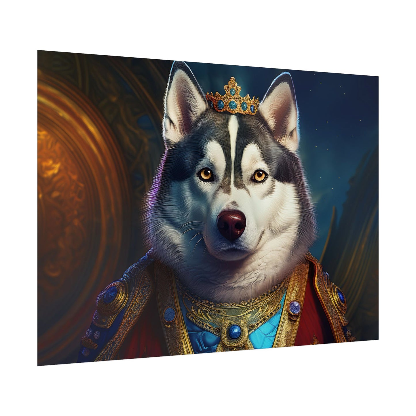 Siberian Husky Renaissance Pet Portrait Print, Siberian Husky Art Print, Wall Decor, Art Gift, dog wall art, wall art, wall print