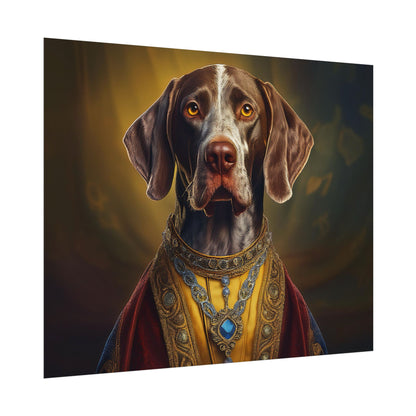 German Shorthaired Pointer Dog Renaissance Pet Portrait, Art Print, Animal Lover gift, Dog Wall Art, wall prints, wall art