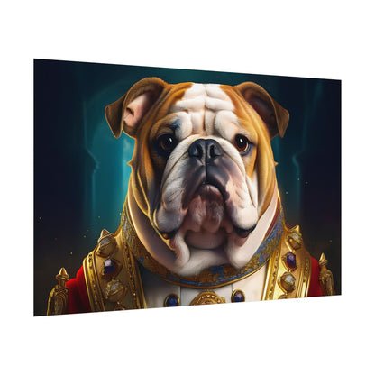 English Bulldog Renaissance  Dog Pet Portrait Print | Wall Art | Wall Print