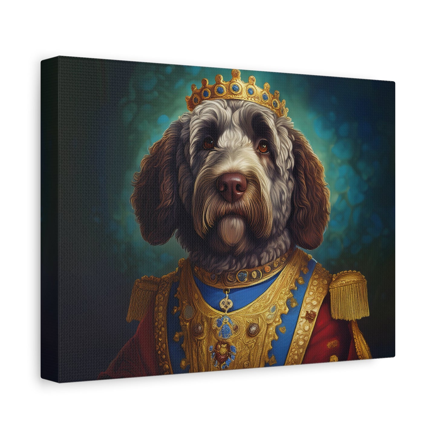 Portuguese Water Dog Renaissance Pet Portrait on Canvas | wall art | wall print