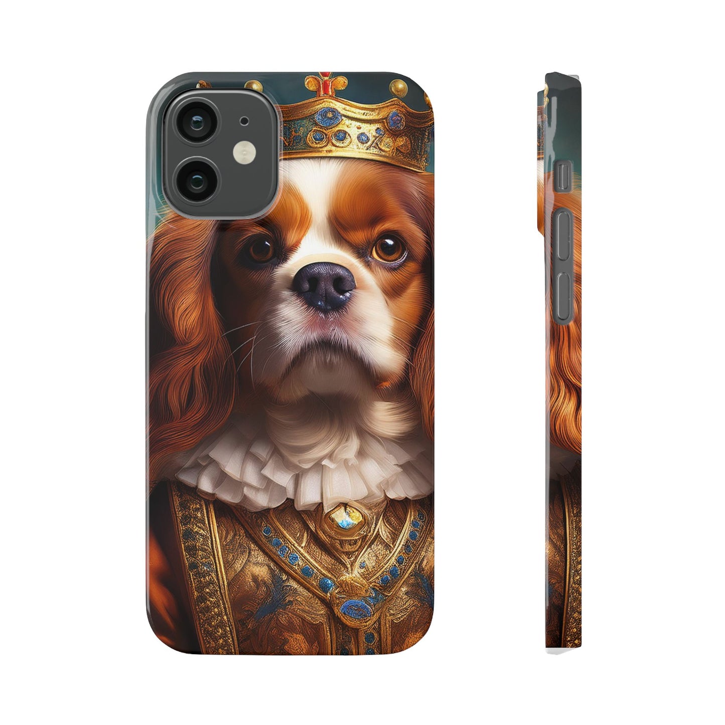 Cavalier King Charles Renaissance Dog Portrait Slim Phone Case