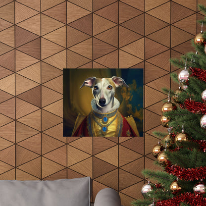 Whippet Dog Renaissance Pet Portrait Print, Whippet Art, Canine Decor, Dog Memorial Gift, wall print, wall art