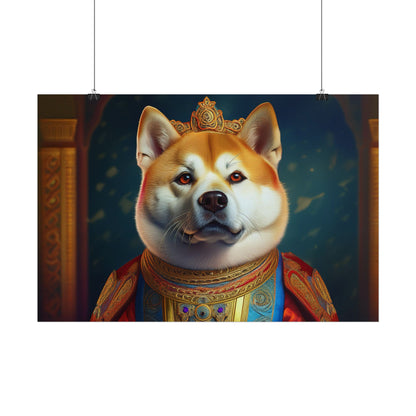 Shiba Dog Renaissance Portrait Print,  Art Print, Wall Decor Gift, Animal Lover Home Decor, wall prints, wall art