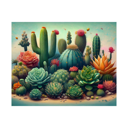Abstract Cacti and Succulent Desert Garden Color Print | Wall Art | Wall Print