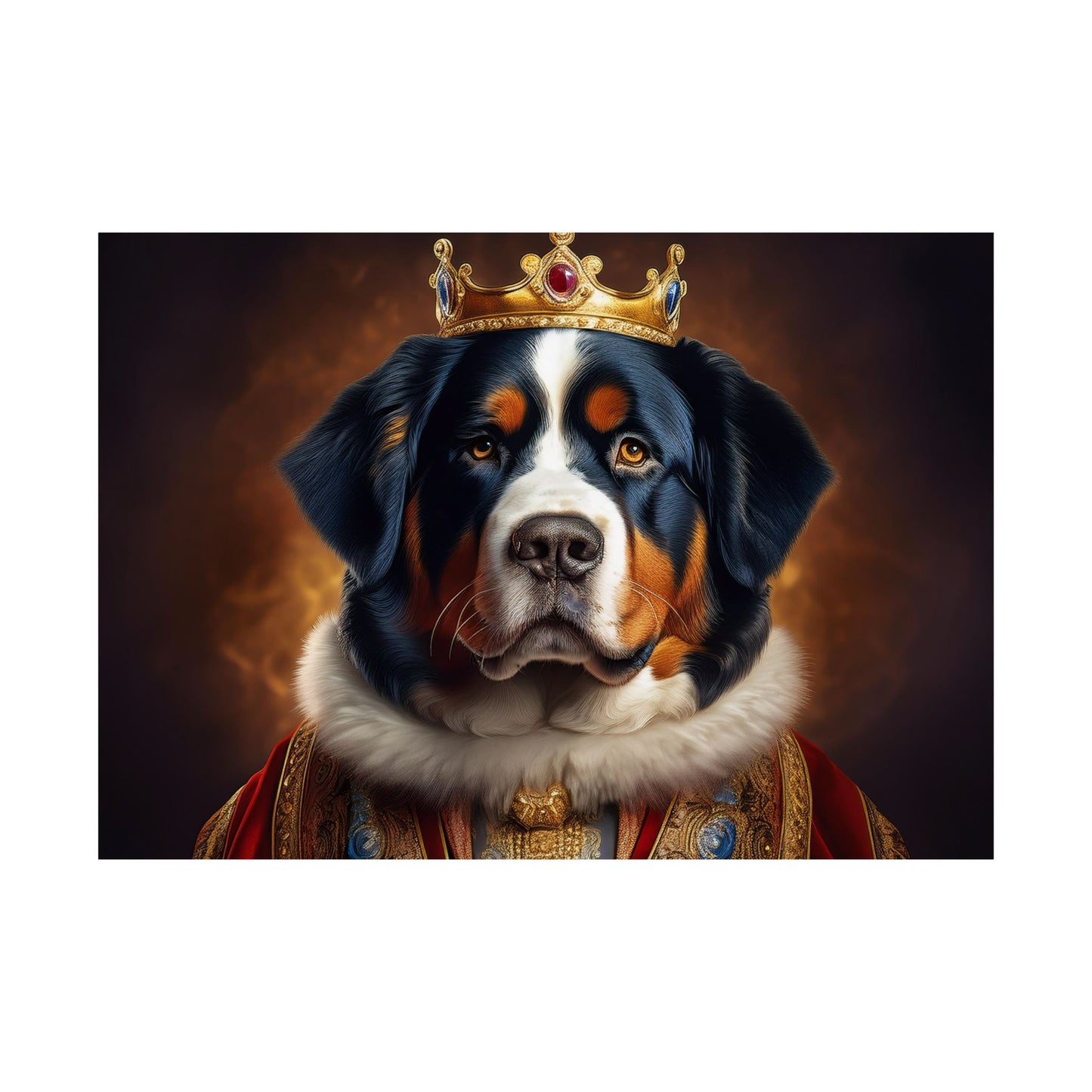 Bernese Mountain Dog Renaissance Pet Portrait Print, Art Print, Wall Art, Wall Prints, Dog Wall Art