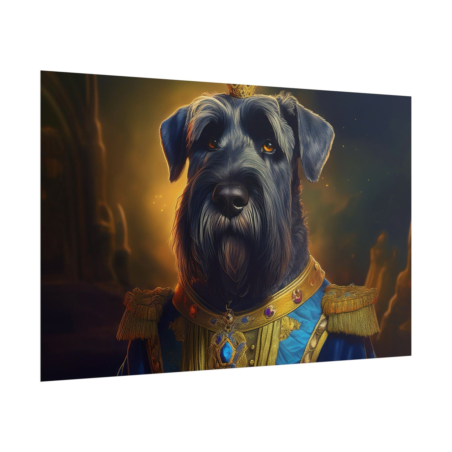 Giant Schnauzer Pet Renaissance Portrait Print, Dog Lover Wall Print | Wall Art | Wall Print