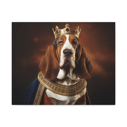 Bassett Hound Renaissance Pet Portrait on Canvas | Wall art | wall print | Dog Art