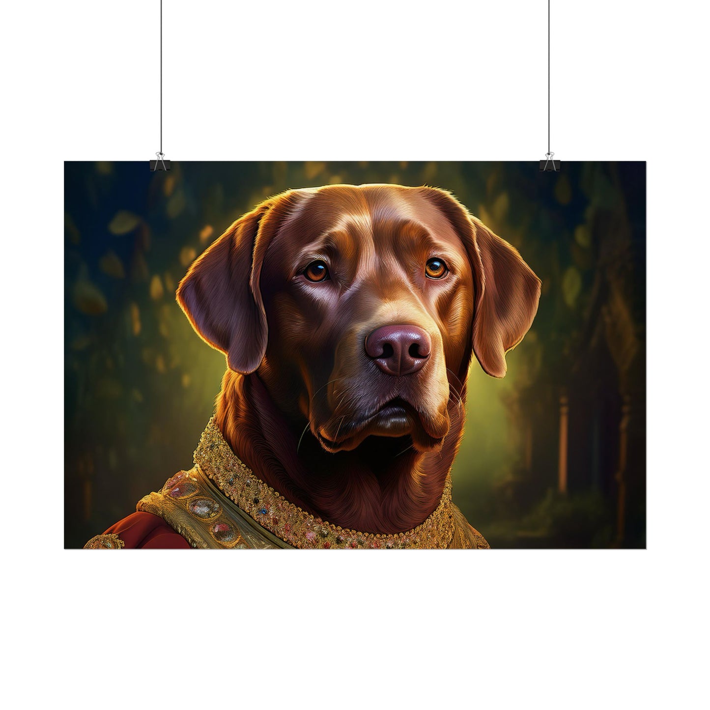 Chesapeake Bay Retriever Dog Renaissance Pet Portrait Print, Animal Lover print, Dog Wall Art, wall print, wall art