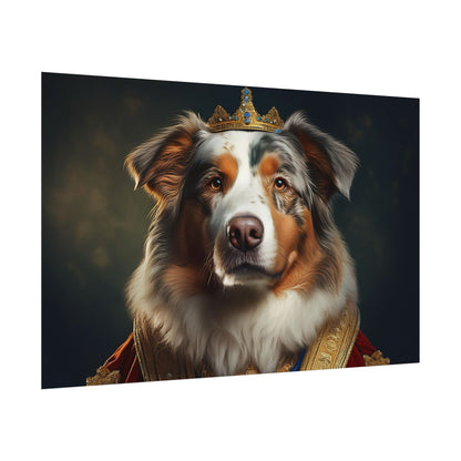 Australian Shepherd Dog Renaissance Pet Portrait Print | Wall Art | Wall Print