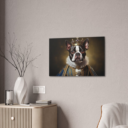 Boston Terrier Renaissance Pet Portrait on Canvas, wall print, wall art, dog portrait, dog art