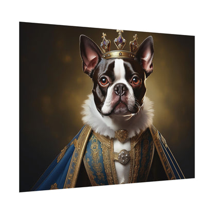 Boston Terrier Renaissance Dog Portrait Art Print, Wall Decor Gift, Animal Lover Home Decor, Dog Wall Art