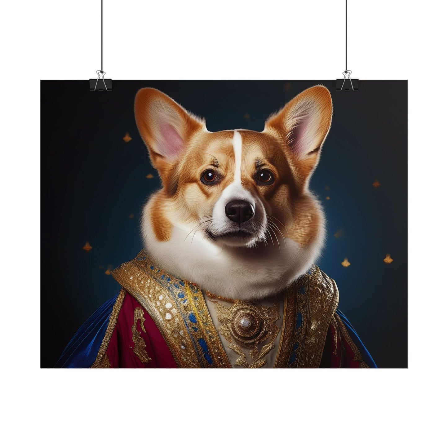 Pembroke Welsh Corgi Renaissance Pet Portrait Print | Wall Art | Wall Print | Dog Art
