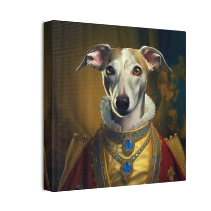Whippet Pet Portrait Renaissance Print - Canvas, wall art, wall print, dog portrait, dog art