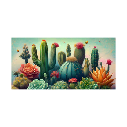 Abstract Cacti and Succulent Desert Garden Color Print | Wall Art | Wall Print