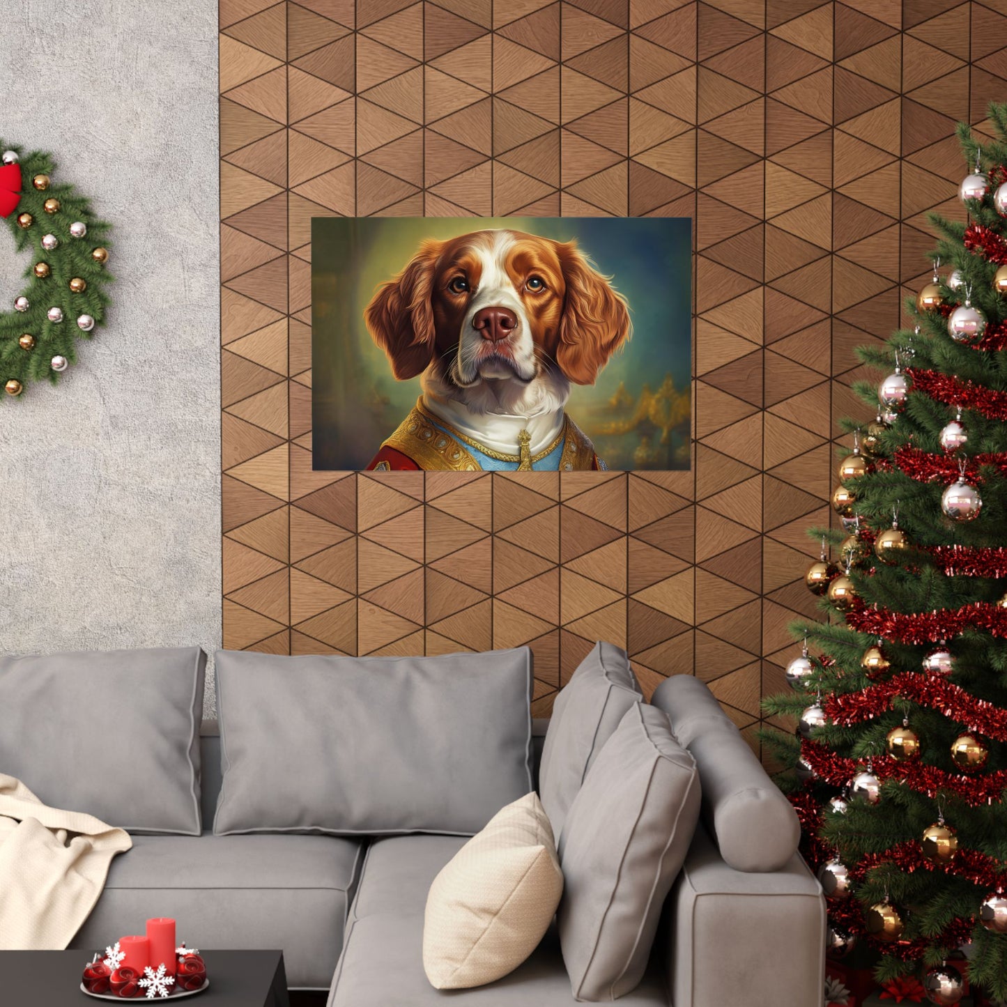 Brittany Dog Renaissance Pet Portrait Print, Brittany Art Print, Wall Decor Gift, Animal Lover, Dog Wall Art, wall print, wall art