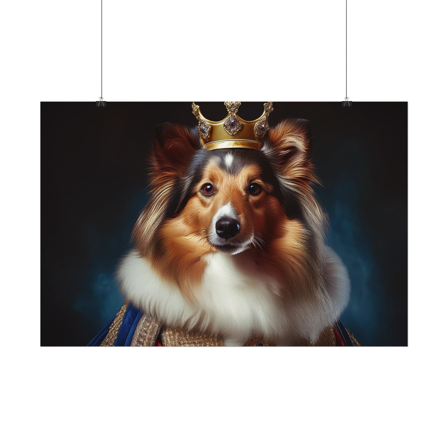 Shetland Sheepdog Renaissance Dog Portrait Art Print, Wall Decor Gift, Animal Lover Home Decor, Dog Wall Art