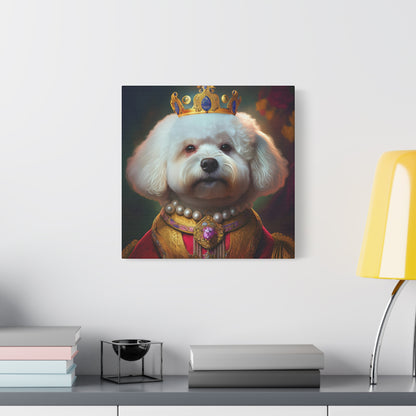 Bichon Frise Renaissance Pet Portrait on Canvas | Wall art | wall print | Dog Art
