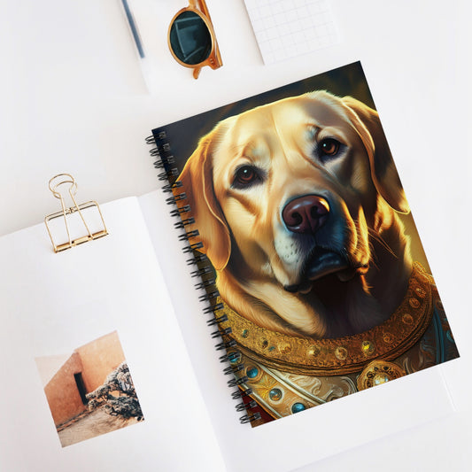 Labrador Retriever Renaissance Pet Portrait Spiral Notebook, notes, journaling, sketchbook