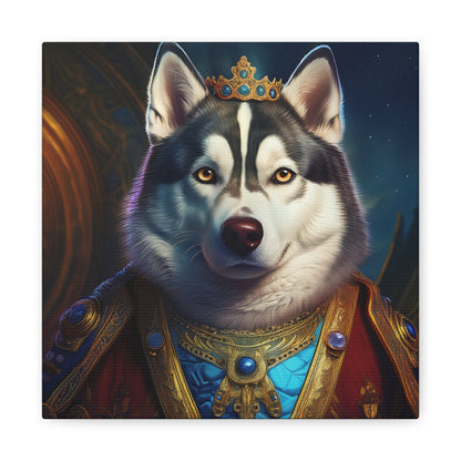 Siberian Husky Renaissance Pet Portrait on Canvas, wall art, wall print, dog portrait, dog art
