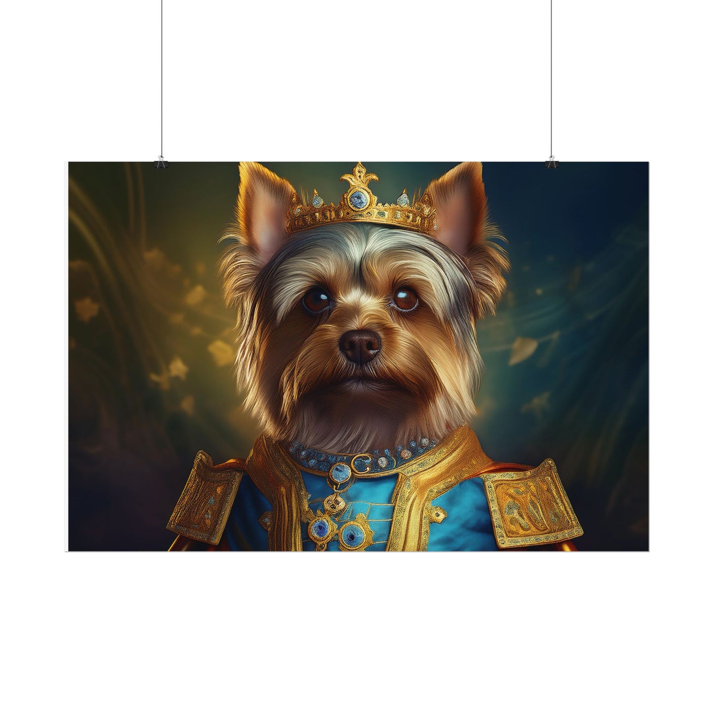 Yorkshire Terrier Dog Renaissance Pet Portrait Print | Wall Art | Wall Print | Dog Art
