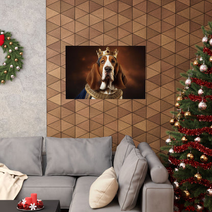Bassett Hound Renaissance Dog Portrait Art Print, Wall Decor Gift, Animal Lover Home Decor, Dog Wall Art