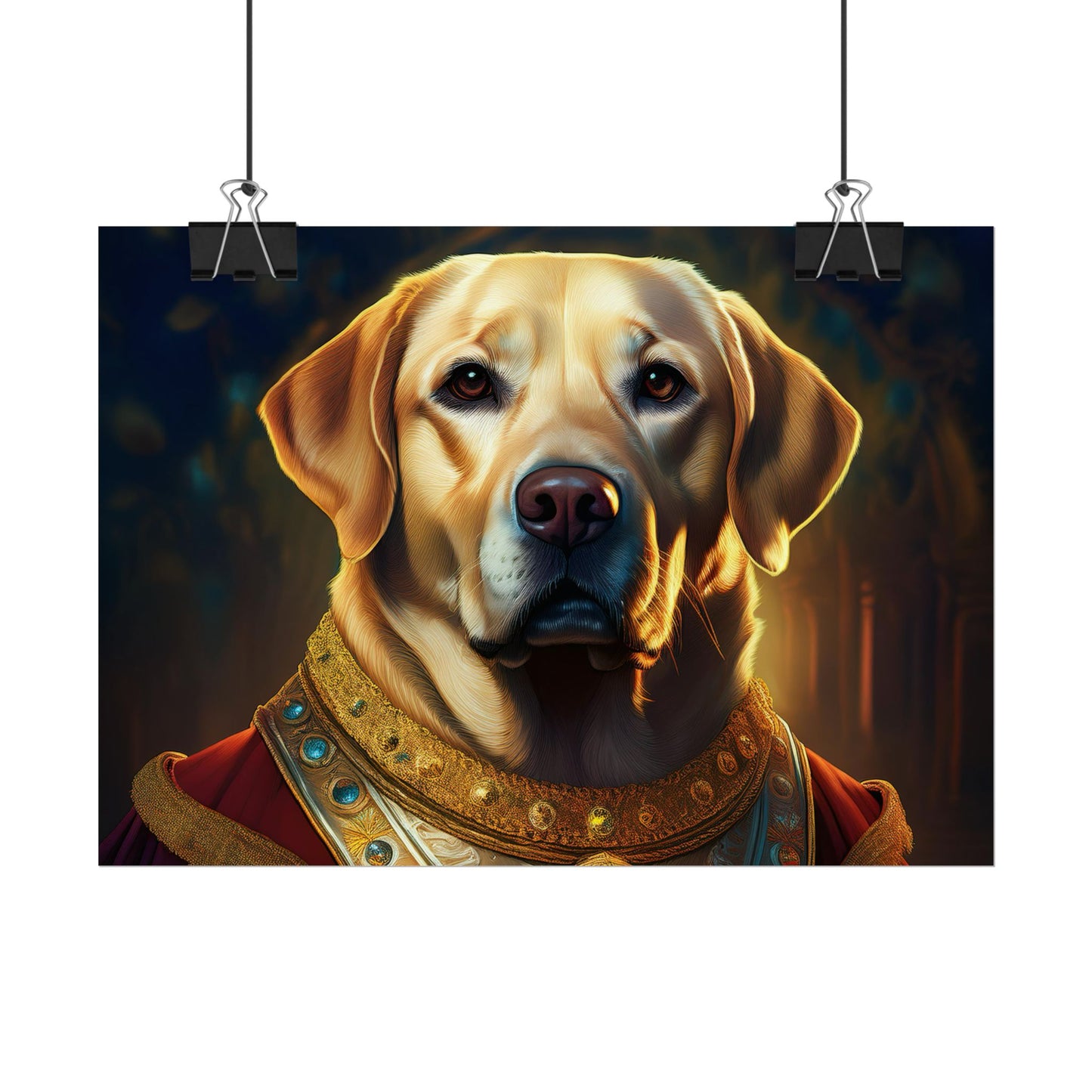 Labrador Retriever Renaissance Pet Portrait Art Print, Wall Decor Gift, Animal Lover Home Decor, Dog Wall Art