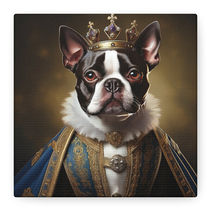 Boston Terrier Renaissance Pet Portrait on Canvas, wall print, wall art, dog portrait, dog art