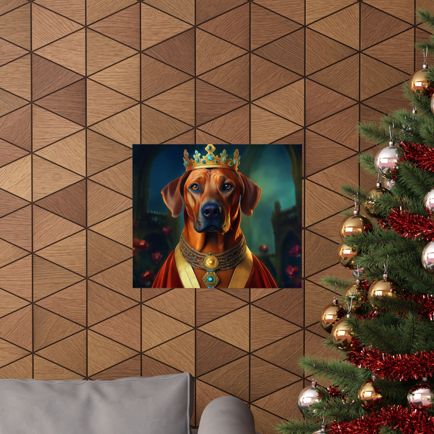 Rhodesian Ridgeback Dog Renaissance Pet Portrait, Rhodesian Ridgeback Art Print,  Animal Lover Art, Wall art, wall print