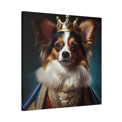 Papillon Pet Portrait Renaissance on Canvas, wall art, wall print, dog portrait, dog art