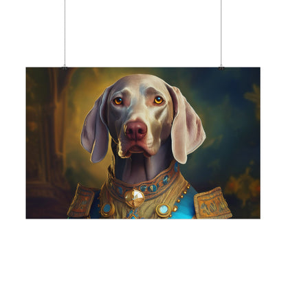 Weimaraner Renaissance Pet Portrait Print, wall print, wall art, Animal Lover Home Decor, Dog Wall Art