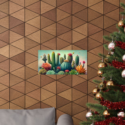 Abstract Cacti and Succulent Desert Garden Color Print | Wall Art | Wall Print