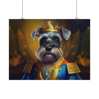 Miniature Schnauzer Dog Renaissance Pet Portrait Art Print | Wall Art | Wall Print