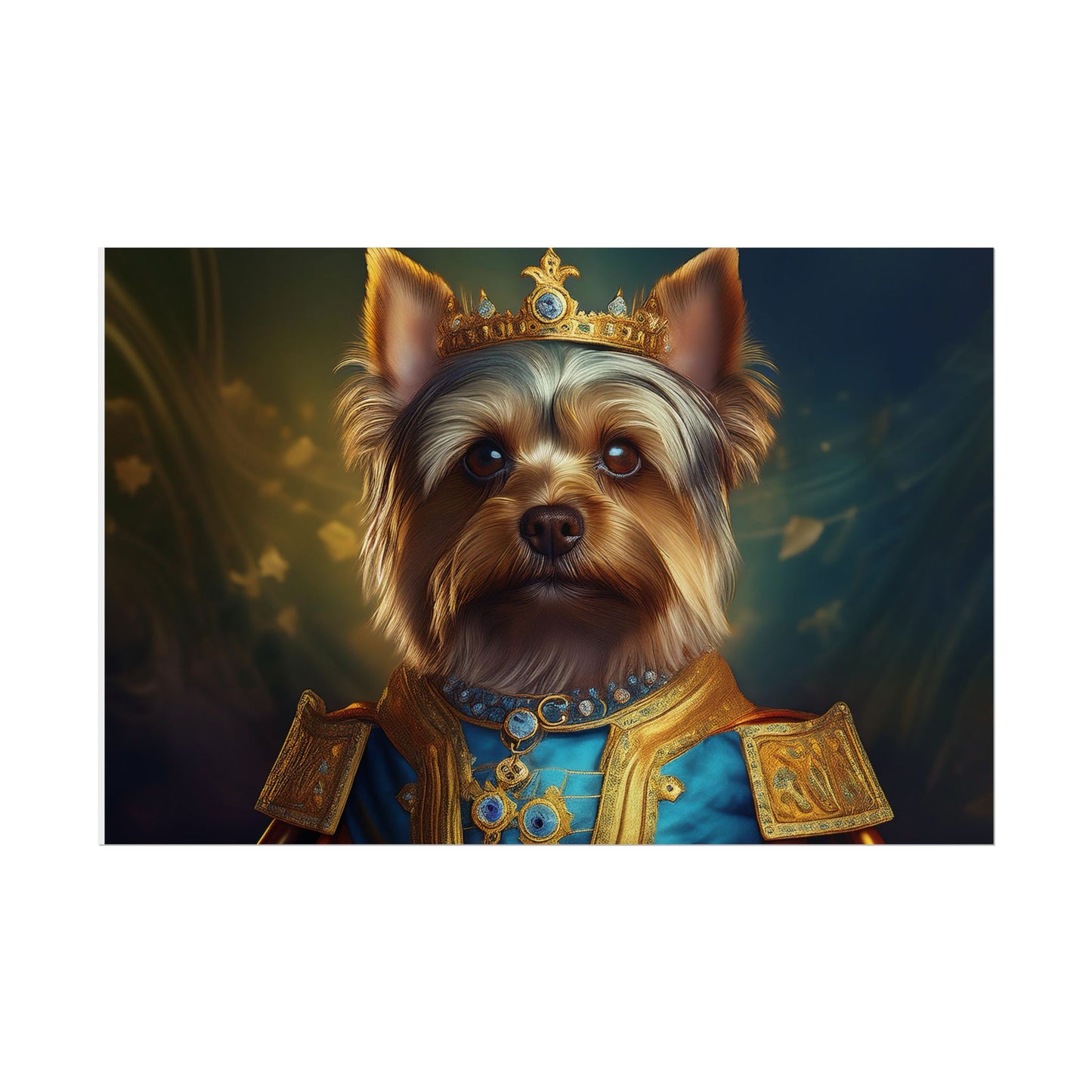 Yorkshire Terrier Dog Renaissance Pet Portrait Print | Wall Art | Wall Print | Dog Art
