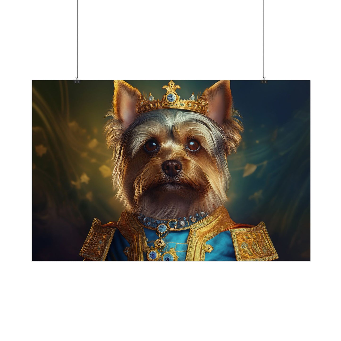 Yorkshire Terrier Dog Renaissance Pet Portrait Print | Wall Art | Wall Print | Dog Art