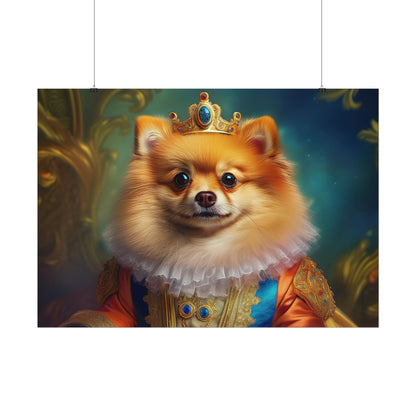 Pomeranian Renaissance Dog Portrait Art Print, Wall Decor Gift, Animal Lover Home Decor, Dog Wall Art
