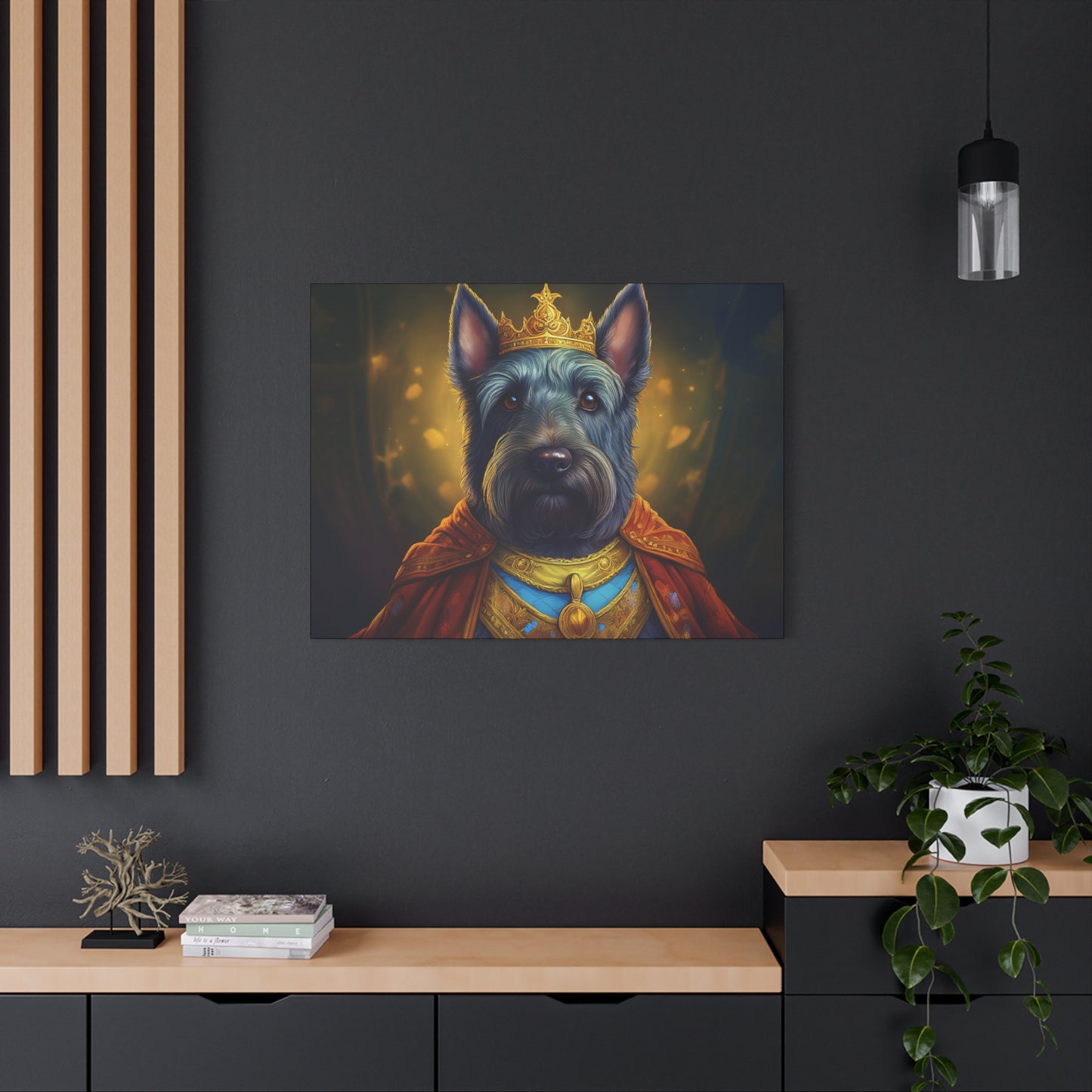 Scottish Terrier Renaissance Pet Portrait on Canvas | Wall art, wall print, dog portrait, dog art