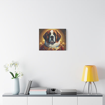 St Bernard Renaissance Portrait - Premium Canvas Wall Art, Dog Portrait, Unique Wall Print
