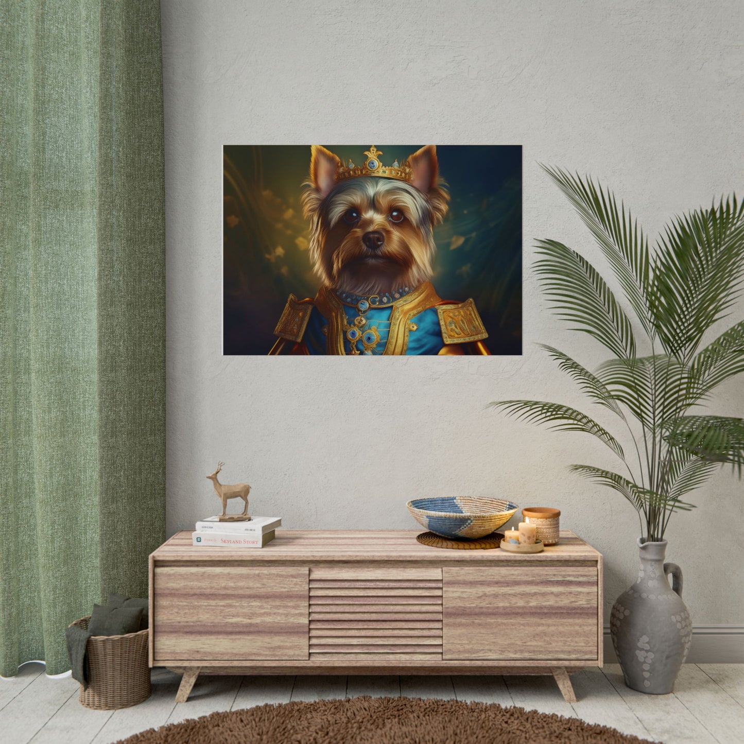 Yorkshire Terrier Dog Renaissance Pet Portrait Print | Wall Art | Wall Print | Dog Art