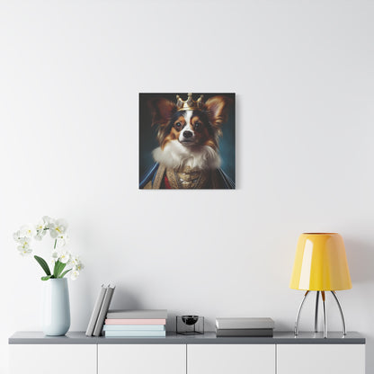 Papillon Pet Portrait Renaissance on Canvas, wall art, wall print, dog portrait, dog art